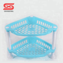 Plastic 2-layer multifunctional kitchen plastic storage rack